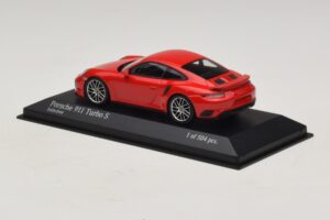 Porsche 911 991.1 Turbo S Roșu Minichamps 1:43 410067170 Metal - imaginea 3 din 5