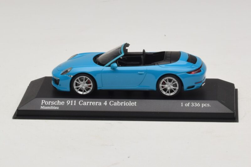 Porsche 911 991.2 Carrera 4 Cabriolet Albastru Minichamps 1:43 410067232 Metal