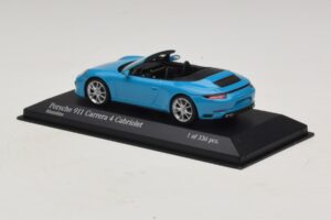 Porsche 911 991.2 Carrera 4 Cabriolet Albastru Minichamps 1:43 410067232 Metal - imaginea 3 din 5