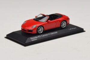 Porsche 911 991.2 Carrera 4 Cabriolet Roșu Minichamps 1:43 410067230 Metal - imaginea 2 din 5
