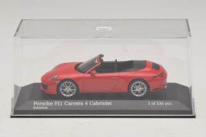 Porsche 911 991.2 Carrera 4 Cabriolet Roșu Minichamps 1:43 410067230 Metal - imaginea 4 din 5
