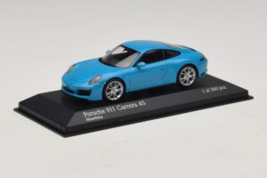 Porsche 911 991.2 Carrera 4S Albastru Minichamps 1:43 410067242 Metal - imaginea 2 din 5