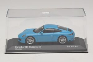 Porsche 911 991.2 Carrera 4S Albastru Minichamps 1:43 410067242 Metal - imaginea 4 din 5