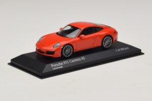 Porsche 911 991.2 Carrera 4S Portocaliu Minichamps 1:43 410067241 Metal - imaginea 2 din 5