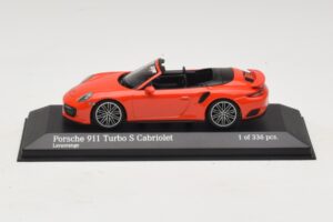 Porsche 911 991 Turbo S Cabriolet Portocaliu Minichamps 1:43 410067181 Metal