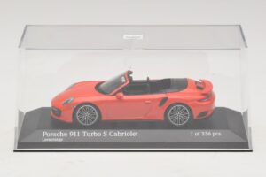 Porsche 911 991 Turbo S Cabriolet Portocaliu Minichamps 1:43 410067181 Metal - imaginea 4 din 5