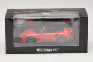 Porsche 911 991 Turbo S Cabriolet Portocaliu Minichamps 1:43 410067181 Metal - imaginea 5 din 5