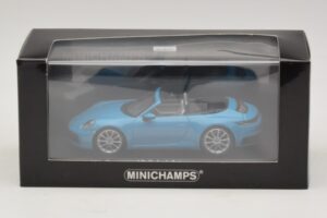 Porsche 911 992 Carrera 4S Cabriolet Albastru Minichamps 1:43 410069332 Metal - imaginea 5 din 5