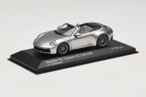 Porsche 911 992 Carrera 4S Cabriolet Argintiu Minichamps 1:43 410069330 Metal - imaginea 2 din 5