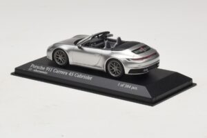 Porsche 911 992 Carrera 4S Cabriolet Argintiu Minichamps 1:43 410069330 Metal - imaginea 3 din 5
