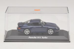 Porsche 911 993 Turbo Blue Metallic Maxichamps 1:43 940069201 Metal - imaginea 5 din 5