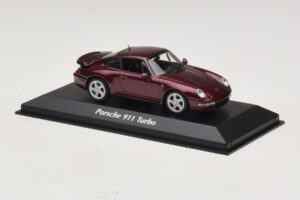 Porsche 911 993 Turbo Roșu Metalizat Maxichamps 1:43 940069200 Metal - imaginea 3 din 5