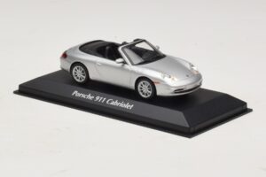 Porsche 911 996 Cabriolet Argintiu Maxichamps 1:43 940061031 Metal - imaginea 3 din 5
