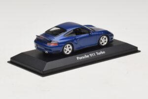 Porsche 911 996 Turbo Blue Metallic Maxichamps 1:43 940069301 Metal - imaginea 2 din 5