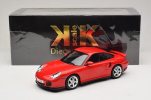 Porsche 911 996 Turbo Roșu KK-Scale 1:18 KKDC181474 Metal - imaginea 6 din 6