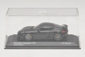 Porsche Cayman GT4 981 Black Metallic Minichamps 1:43 410066121 Metal - imaginea 4 din 5
