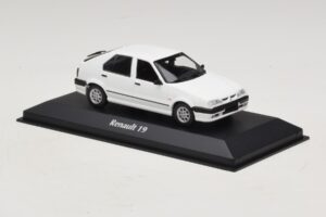 Renault 19 Alb Maxichamps 1:43 940113700 Metal - imaginea 3 din 5