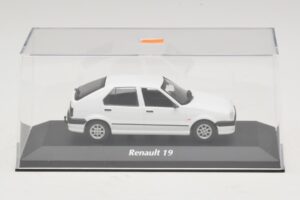 Renault 19 Alb Maxichamps 1:43 940113700 Metal - imaginea 4 din 5