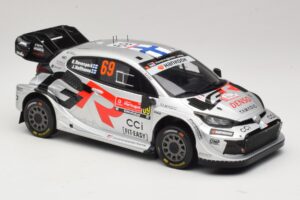 Toyota GR Yaris Rally1 #69 K. Rovanpera / J. Halttunen Rally Portugal 2025 IXO 1:18 18RMC250B Metal - imaginea 4 din 6