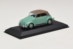 Volkswagen 1200 Cabriolet Capotă Moale Verde Minichamps 1:43 430052042 Metal - imaginea 2 din 5