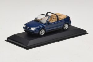 Volkswagen Golf Mk4 Cabriolet Albastru Ediție Dealer Minichamps 1:43 GOLF005 Metal - imaginea 2 din 5