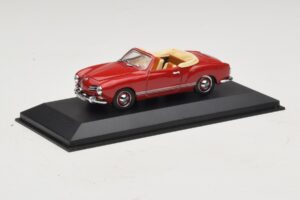 Volkswagen Karmann Ghia Cabriolet Roșu Închis Minichamps 1:43 5032 Metal - imaginea 2 din 5