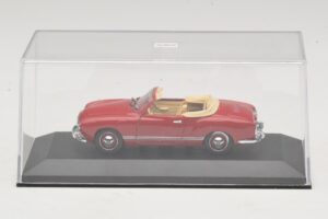 Volkswagen Karmann Ghia Cabriolet Roșu Închis Minichamps 1:43 5032 Metal - imaginea 4 din 5
